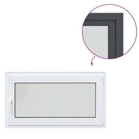 Okno piwniczne RISOR Antracyt 110 x 50 cm PVC i szkło