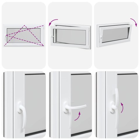 Okno piwniczne RISOR Antracyt 110 x 50 cm PVC i szkło