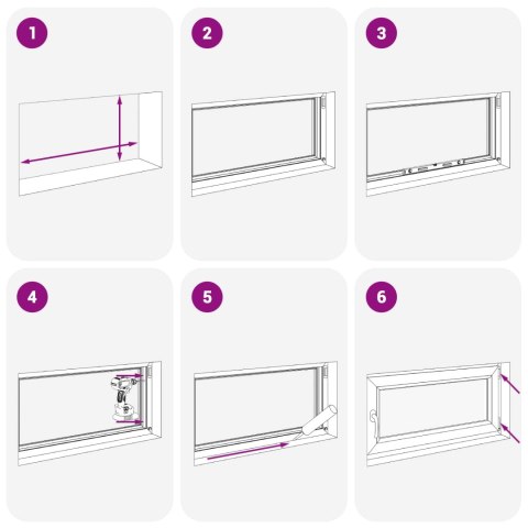 Okno piwniczne RISOR Antracyt 110 x 50 cm PVC i szkło