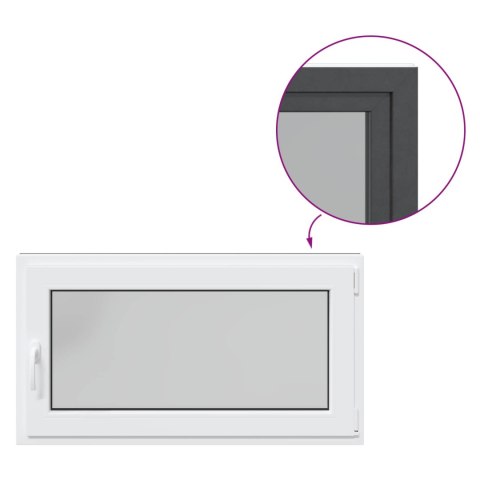 Okno piwniczne RISOR Antracyt 110 x 50 cm PVC i szkło