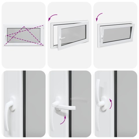 Okno piwniczne RISOR Antracyt 110 x 50 cm PVC i szkło