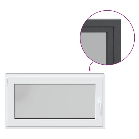 Okno piwniczne RISOR Antracyt 110 x 50 cm PVC i szkło