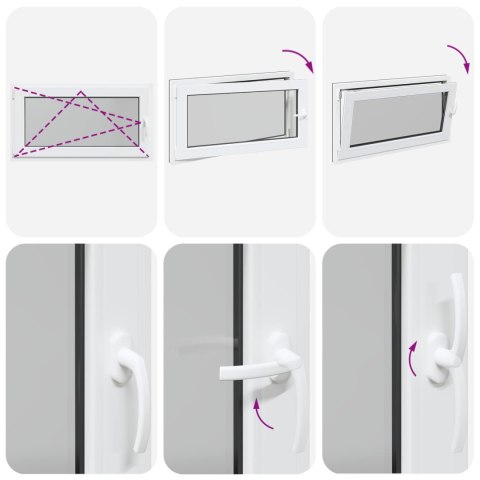 Okno piwniczne RISOR Antracyt 110 x 50 cm PVC i szkło