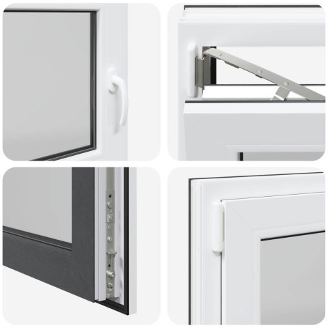 Okno piwniczne RISOR Antracyt 120 x 60 cm PVC i szkło