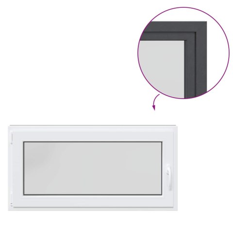 Okno piwniczne RISOR Antracyt 120 x 60 cm PVC i szkło