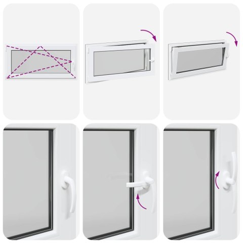 Okno piwniczne RISOR Antracyt 120 x 60 cm PVC i szkło