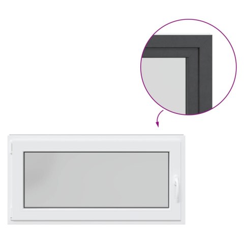 Okno piwniczne RISOR Antracyt 120 x 60 cm PVC i szkło