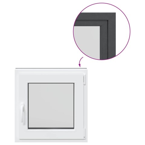 Okno piwniczne RISOR Antracyt 50 x 50 cm PVC i szkło