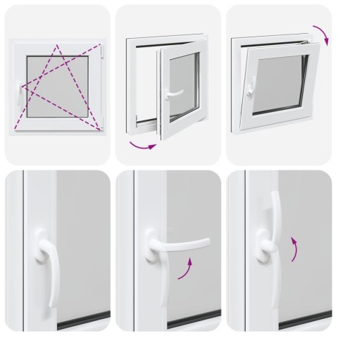 Okno piwniczne RISOR Antracyt 50 x 50 cm PVC i szkło