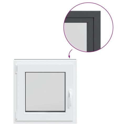 Okno piwniczne RISOR Antracyt 60 x 60 cm PVC i szkło