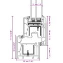 Okno piwniczne RISOR Antracyt 80 x 50 cm PVC i szkło