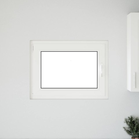 Okno piwniczne RISOR Antracyt 80 x 70 cm PVC i szkło