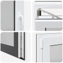 Okno piwniczne RISOR Antracyt 80 x 70 cm PVC i szkło