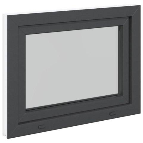 Okno piwniczne RISOR Antracyt 90 x 60 cm PVC i szkło