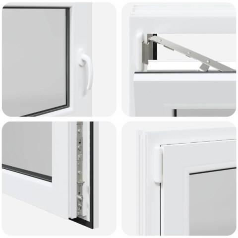 Okno piwniczne RISOR Biały 100 x 60 cm PVC i szkło