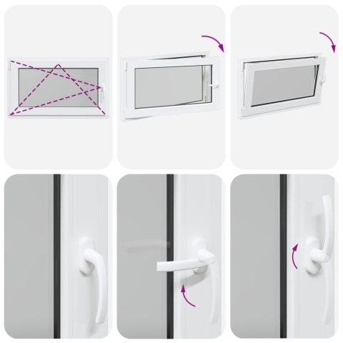 Okno piwniczne RISOR Biały 100 x 60 cm PVC i szkło