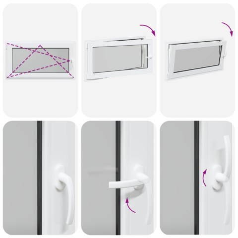 Okno piwniczne RISOR Biały 110 x 60 cm PVC i szkło