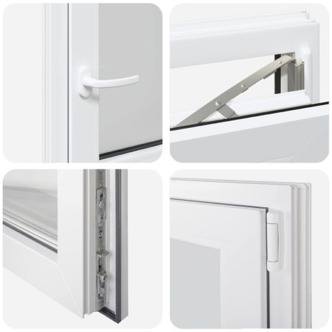 Okno piwniczne RISOR Biały 50 x 50 cm PVC i szkło