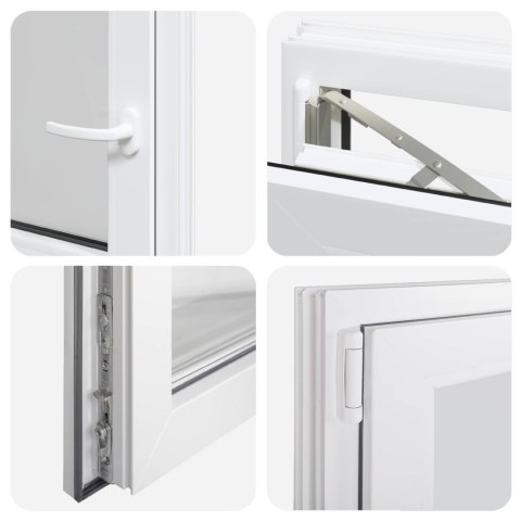 Okno piwniczne RISOR Biały 50 x 50 cm PVC i szkło