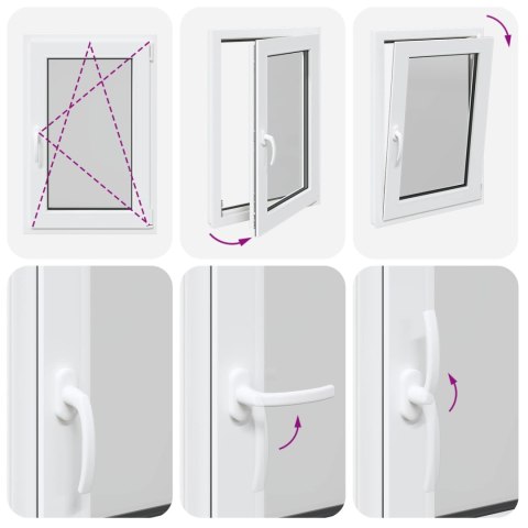 Okno piwniczne RISOR Biały 60 x 100 cm PVC i szkło