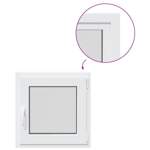 Okno piwniczne RISOR Biały 60 x 60 cm PVC i szkło