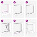 Okno piwniczne RISOR Biały 60 x 60 cm PVC i szkło