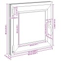 Okno piwniczne RISOR Biały 60 x 60 cm PVC i szkło