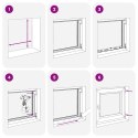 Okno piwniczne RISOR Biały 60 x 90 cm PVC i szkło