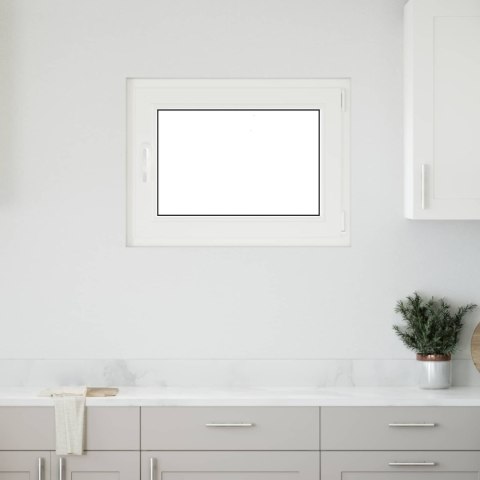 Okno piwniczne RISOR Biały 80 x 50 cm PVC i szkło