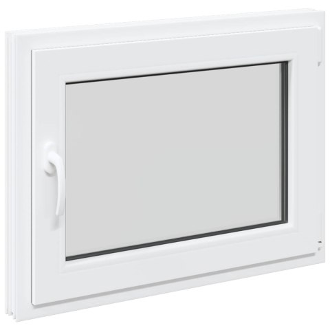 Okno piwniczne RISOR Biały 80 x 50 cm PVC i szkło