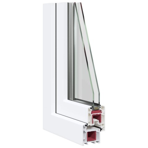 Okno piwniczne RISOR Biały 80 x 50 cm PVC i szkło