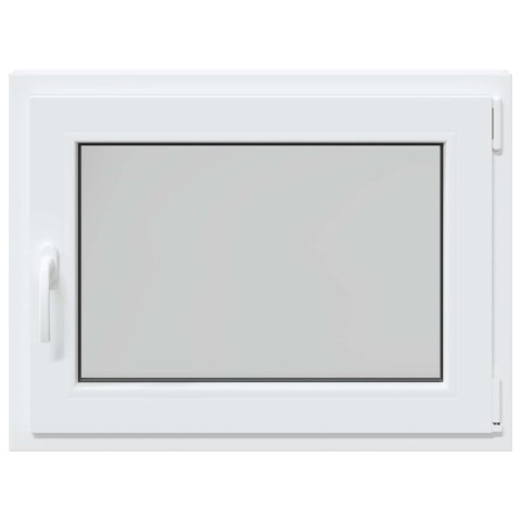 Okno piwniczne RISOR Biały 80 x 50 cm PVC i szkło