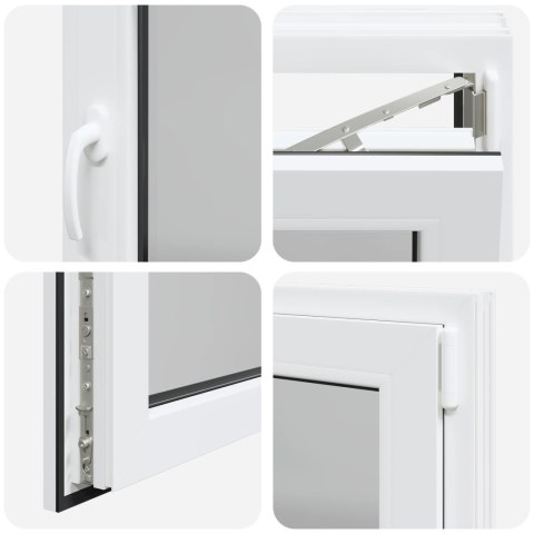 Okno piwniczne RISOR Biały 80 x 50 cm PVC i szkło