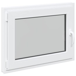 Okno piwniczne RISOR Biały 80 x 50 cm PVC i szkło