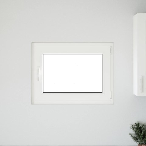 Okno piwniczne RISOR Biały 80 x 60 cm PVC i szkło