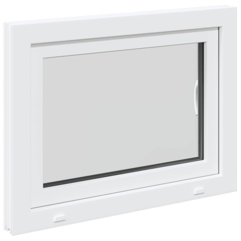 Okno piwniczne RISOR Biały 80 x 60 cm PVC i szkło