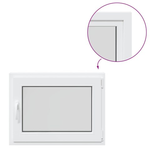 Okno piwniczne RISOR Biały 80 x 60 cm PVC i szkło