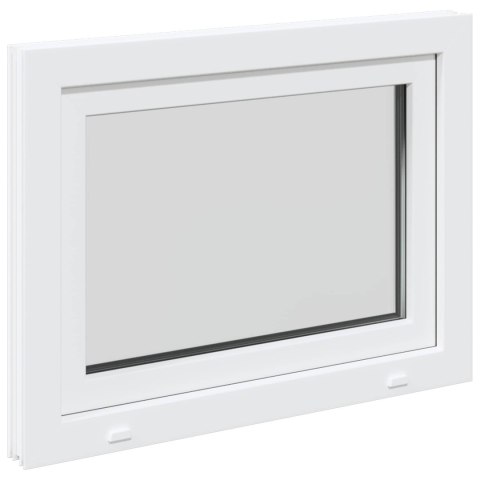 Okno piwniczne RISOR Biały 80 x 60 cm PVC i szkło