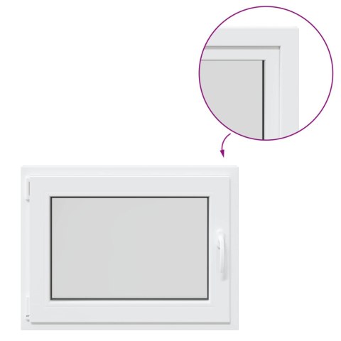 Okno piwniczne RISOR Biały 80 x 60 cm PVC i szkło
