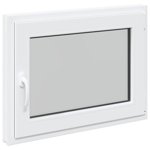 Okno piwniczne RISOR Biały 80 x 60 cm PVC i szkło