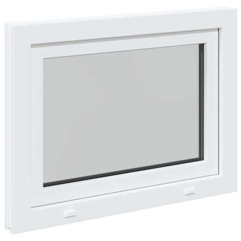 Okno piwniczne RISOR Biały 80 x 60 cm PVC i szkło