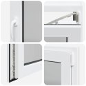 Okno piwniczne RISOR Biały 80 x 60 cm PVC i szkło