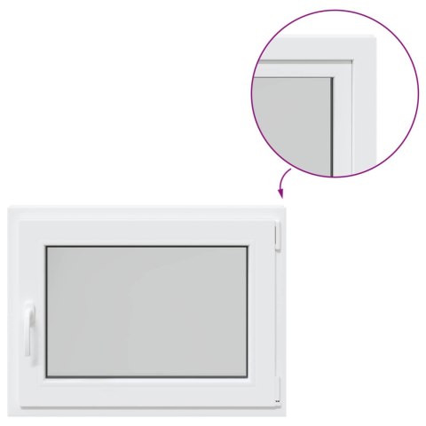 Okno piwniczne RISOR Biały 80 x 60 cm PVC i szkło