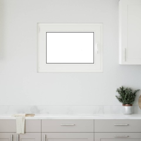Okno piwniczne RISOR Biały 80 x 70 cm PVC i szkło