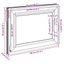 Okno piwniczne RISOR Biały 80 x 70 cm PVC i szkło