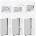 Okno piwniczne RISOR Biały 90 x 50 cm PVC i szkło