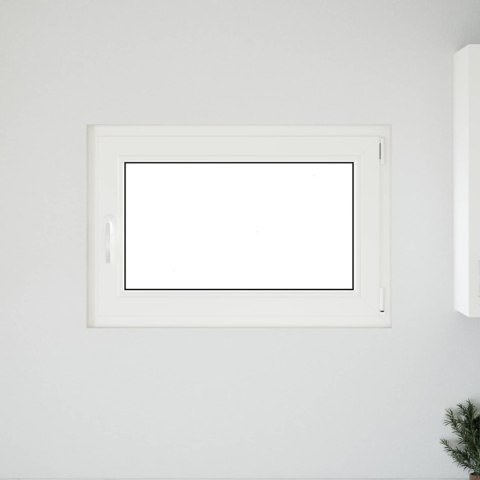 Okno piwniczne RISOR Biały 90 x 50 cm PVC i szkło