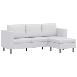 VidaXL Sofa 3-osobowa, skóra syntetyczna, biała