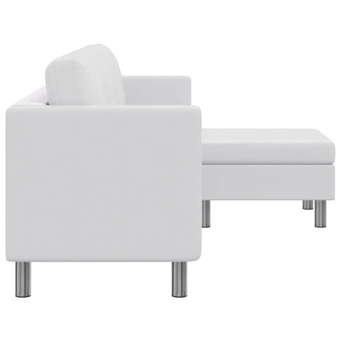 VidaXL Sofa 3-osobowa, skóra syntetyczna, biała