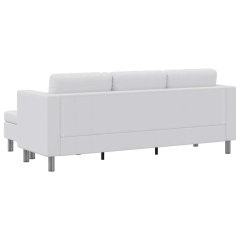 VidaXL Sofa 3-osobowa, skóra syntetyczna, biała